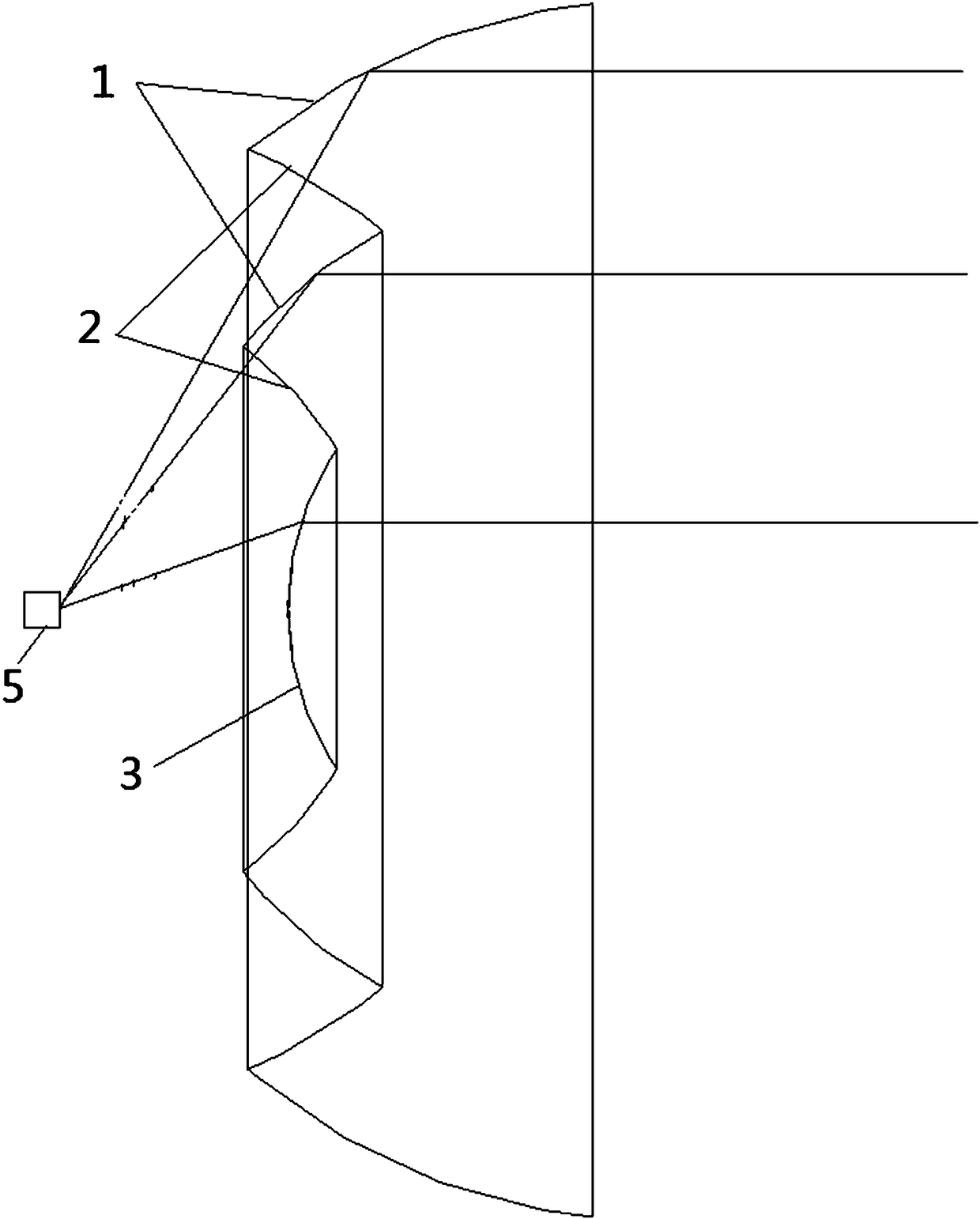 Transmission and reflection combined type optical mask for LED lamp