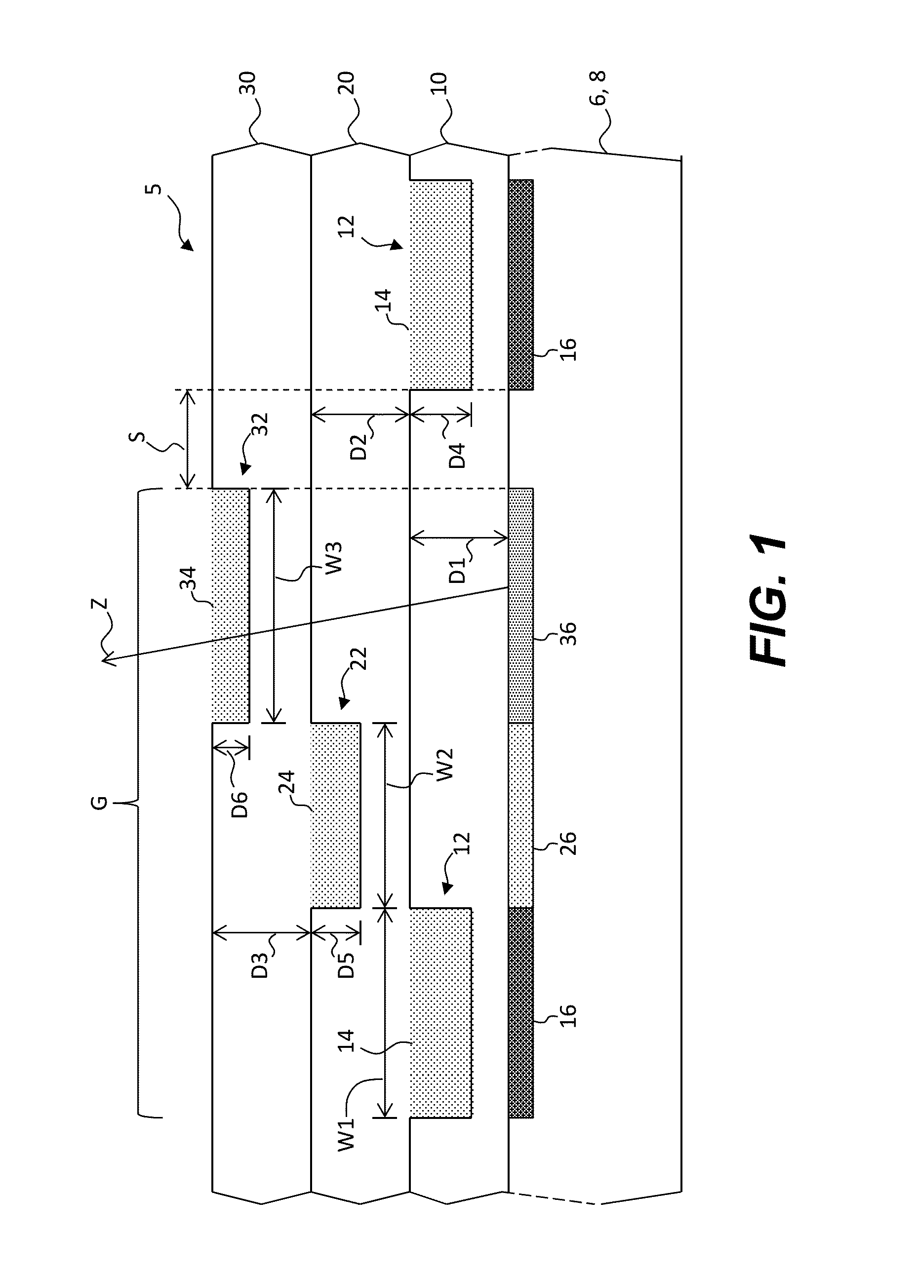 Ribbed large-format imprinted structure