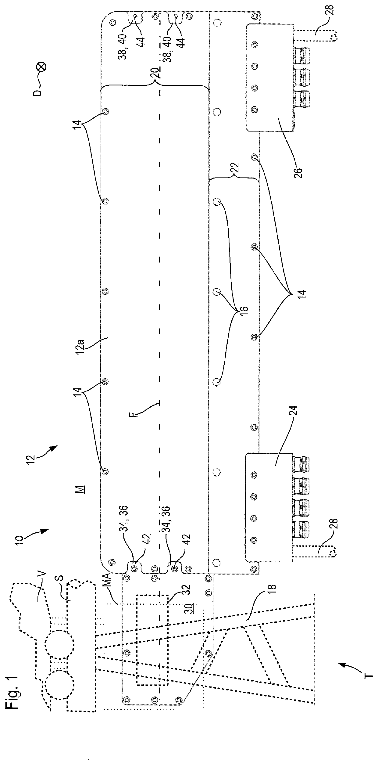 Winding arrangement for a linear motor with coil pairs arranged in parallel made from a continuous electrical conductor