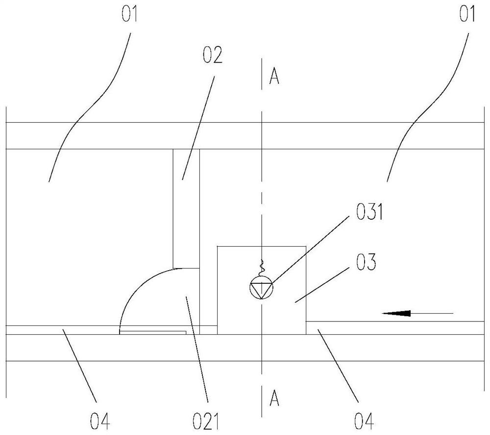 Drainage structure of comprehensive pipe gallery natural gas cabin and comprehensive pipe gallery