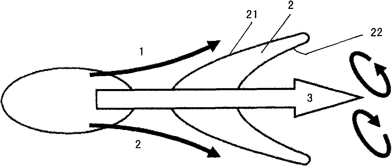 Structure for improving cooling efficiency of gas film of discrete hole