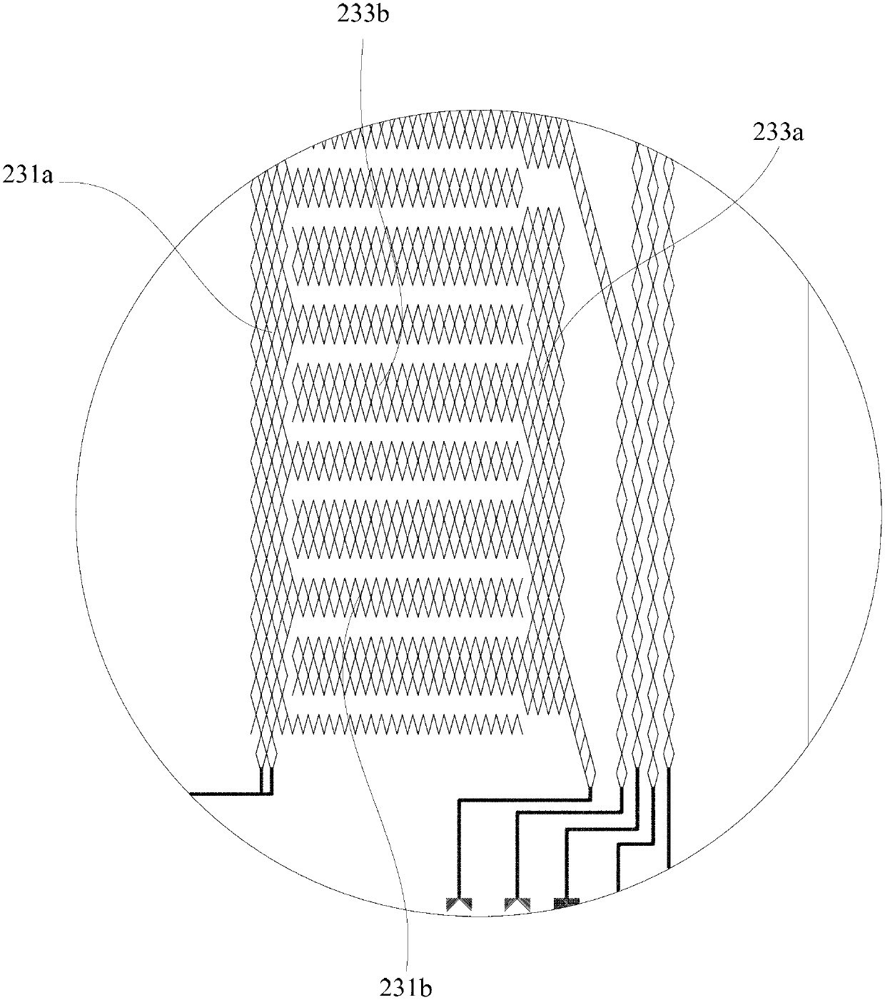 Touch sensitive element and touch screen comprising same