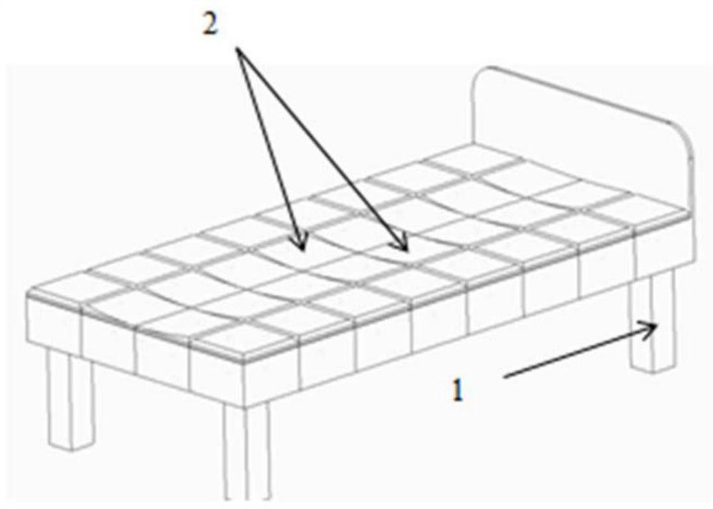 An array type anti-decubitus intelligent nursing bed