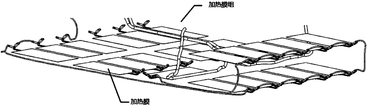 Lithium ion power battery light-weight low-temperature heating system