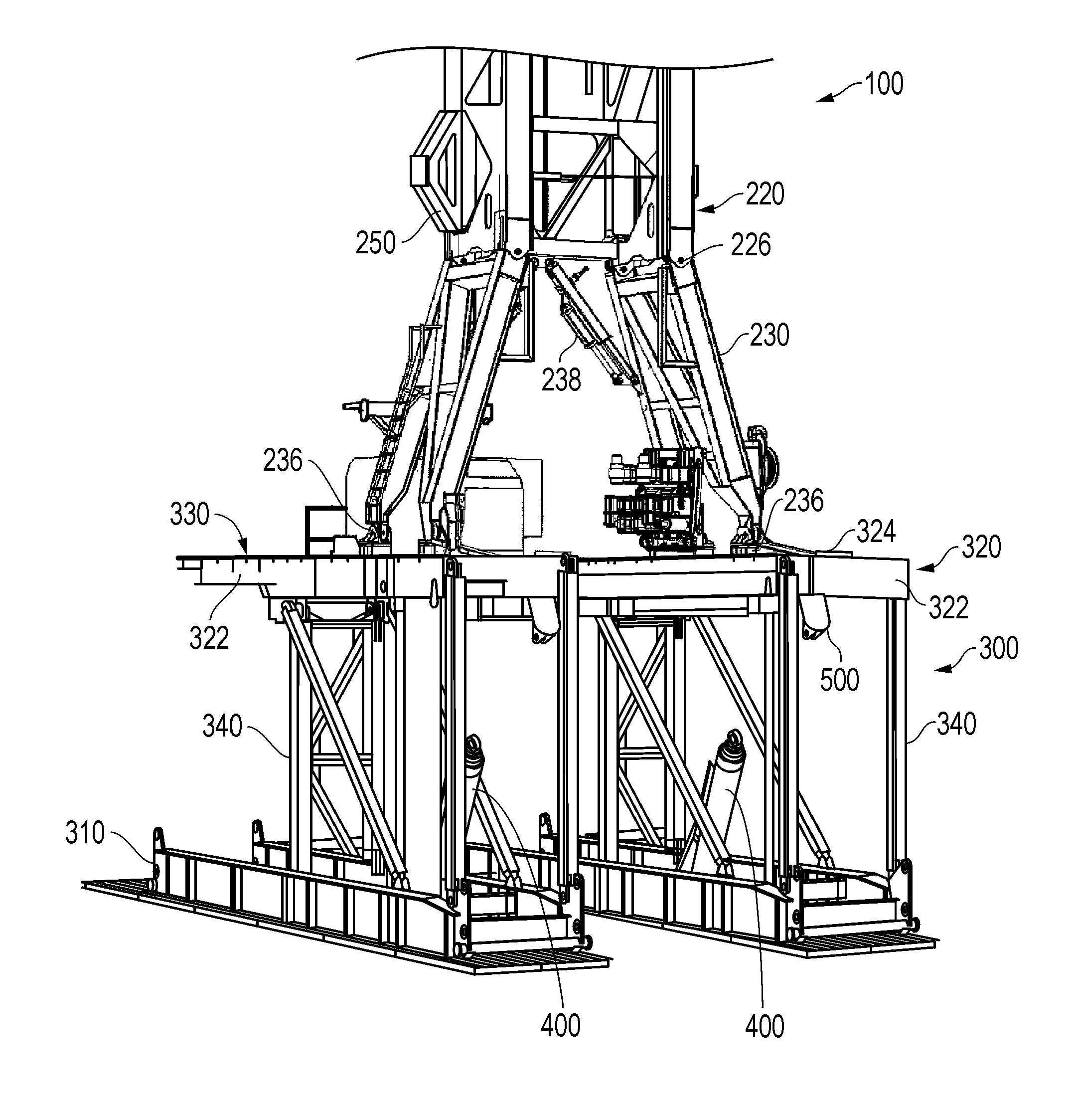 Fast transportable drilling rig system