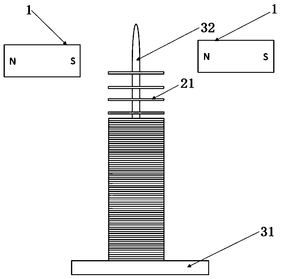 Metal sheet separation device based on magnetic field