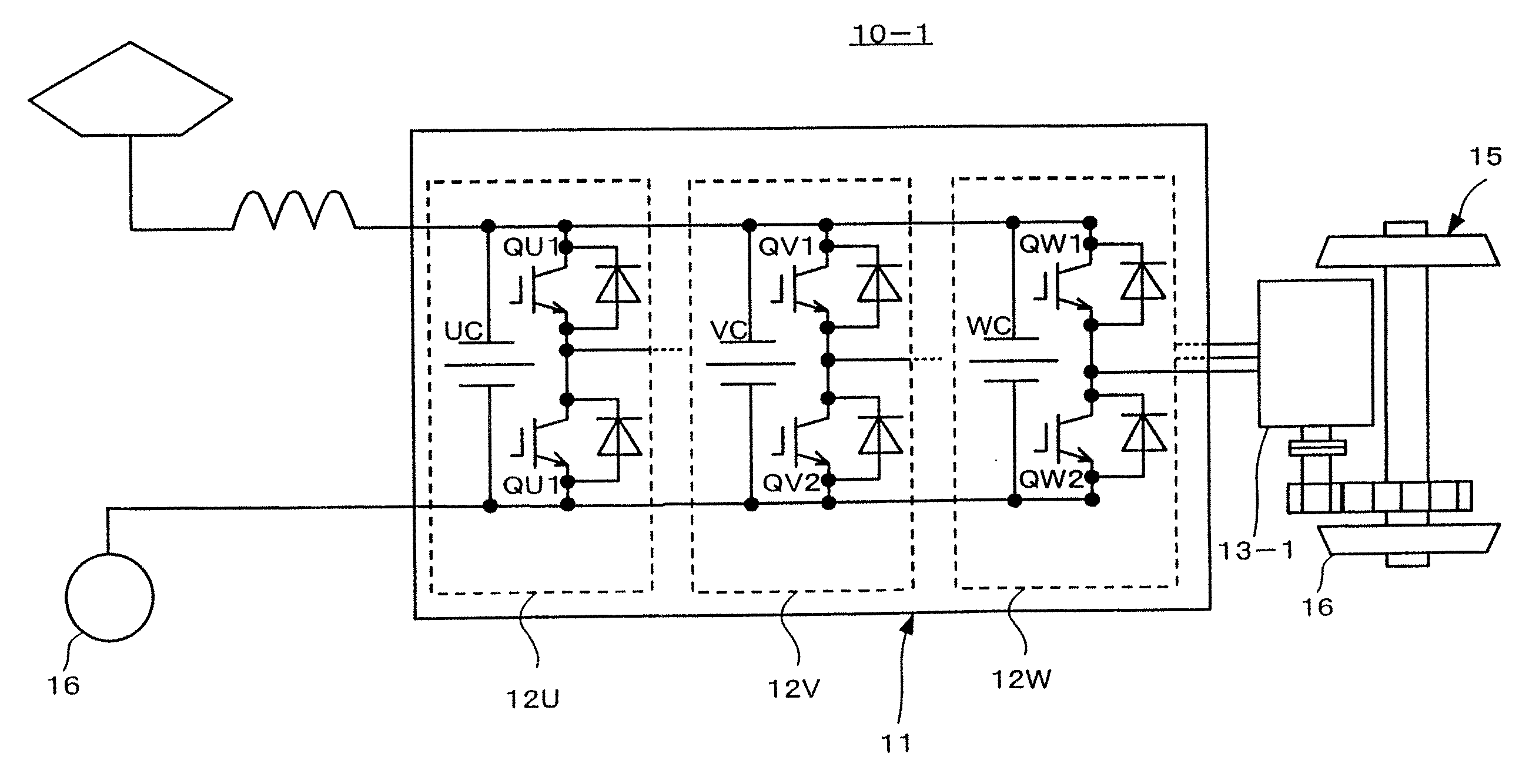 Motor drive system for railway vehicle