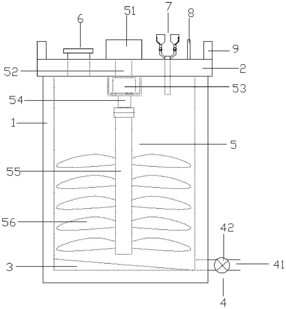 Stirring device for white spirit distiller's yeast manufacturing process