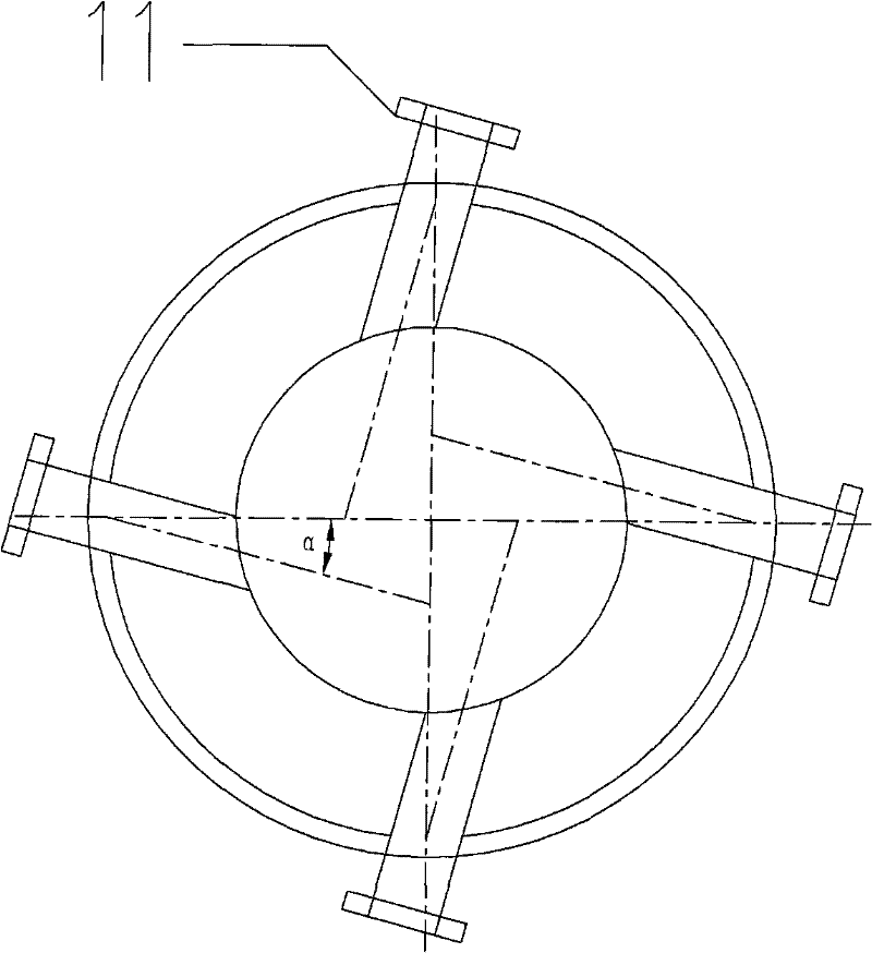 Gasifying device for liquid fuel or solid fuel aqueous slurry