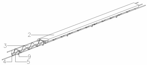 Prefabricated prestressed plate with reinforced truss flange plate and production method thereof