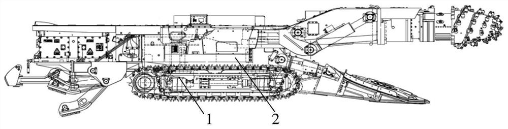 Walking mechanism of four-wheel drive heading machine and four-wheel drive heading machine