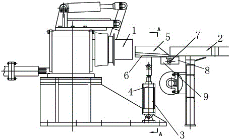Rapid blank centering device of cold rolling mill
