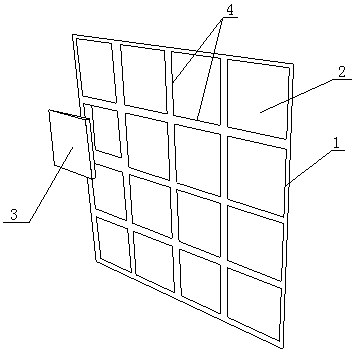 A grille wall with double-sided mosaic pattern decoration effect and manufacturing method thereof