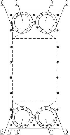 Welded plate frame type heat exchanger