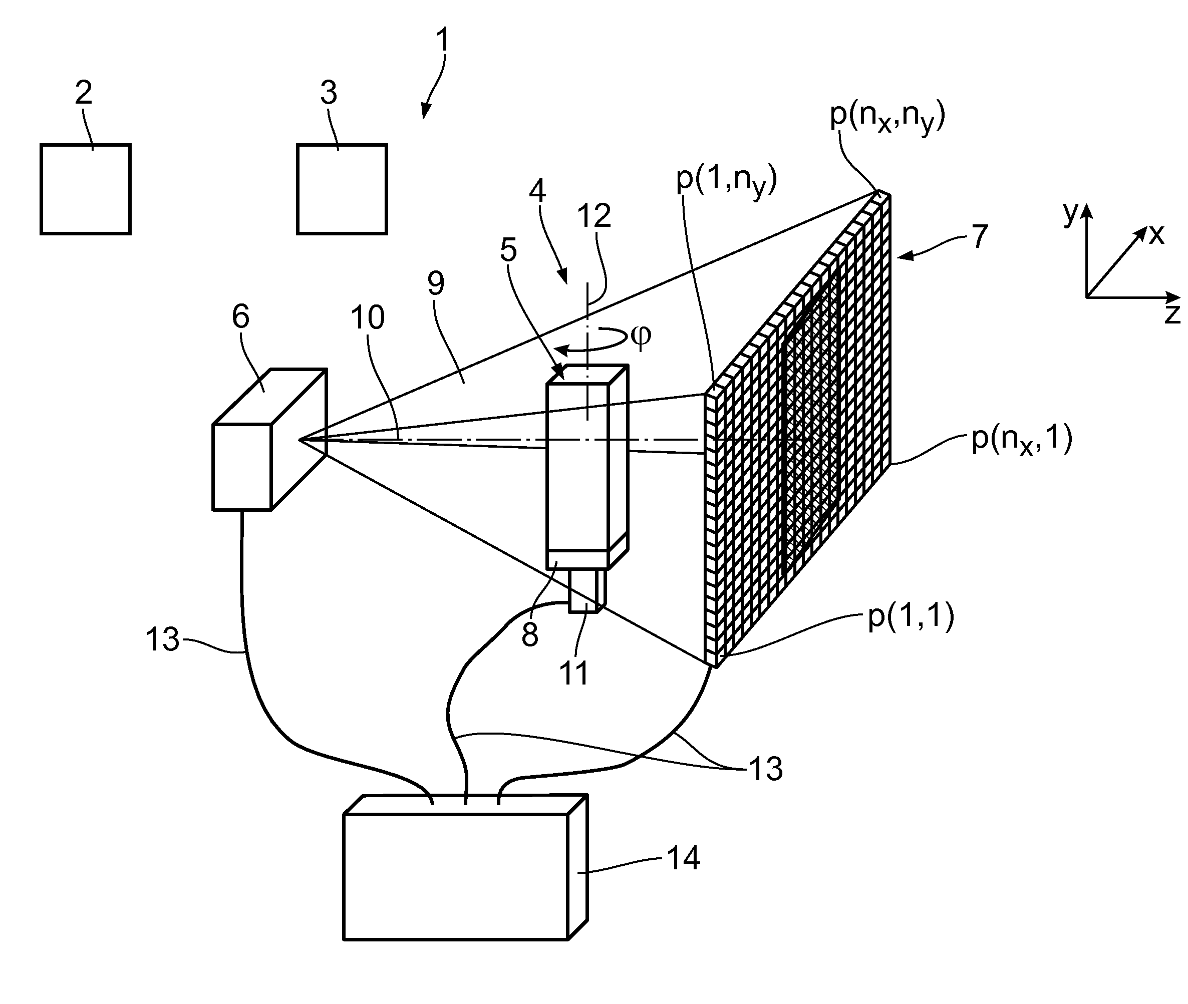 Method and evaluation device for determining the position of a structure located in an object to be examined by means of x-ray computer tomography