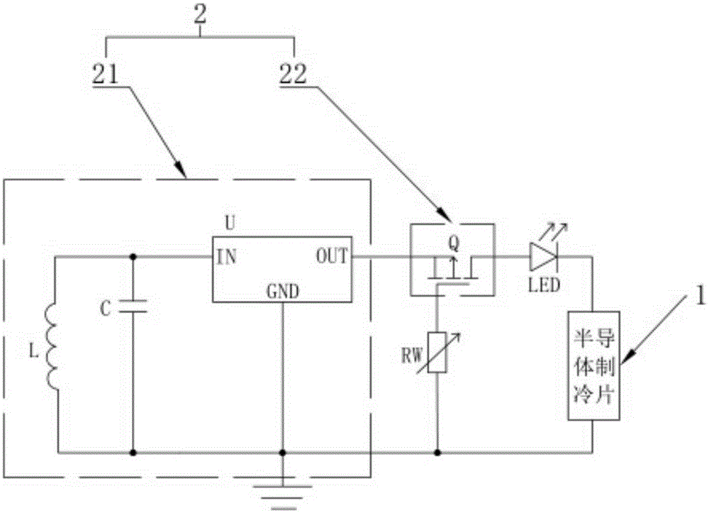 Simple cooling device for working clothes for hot line work