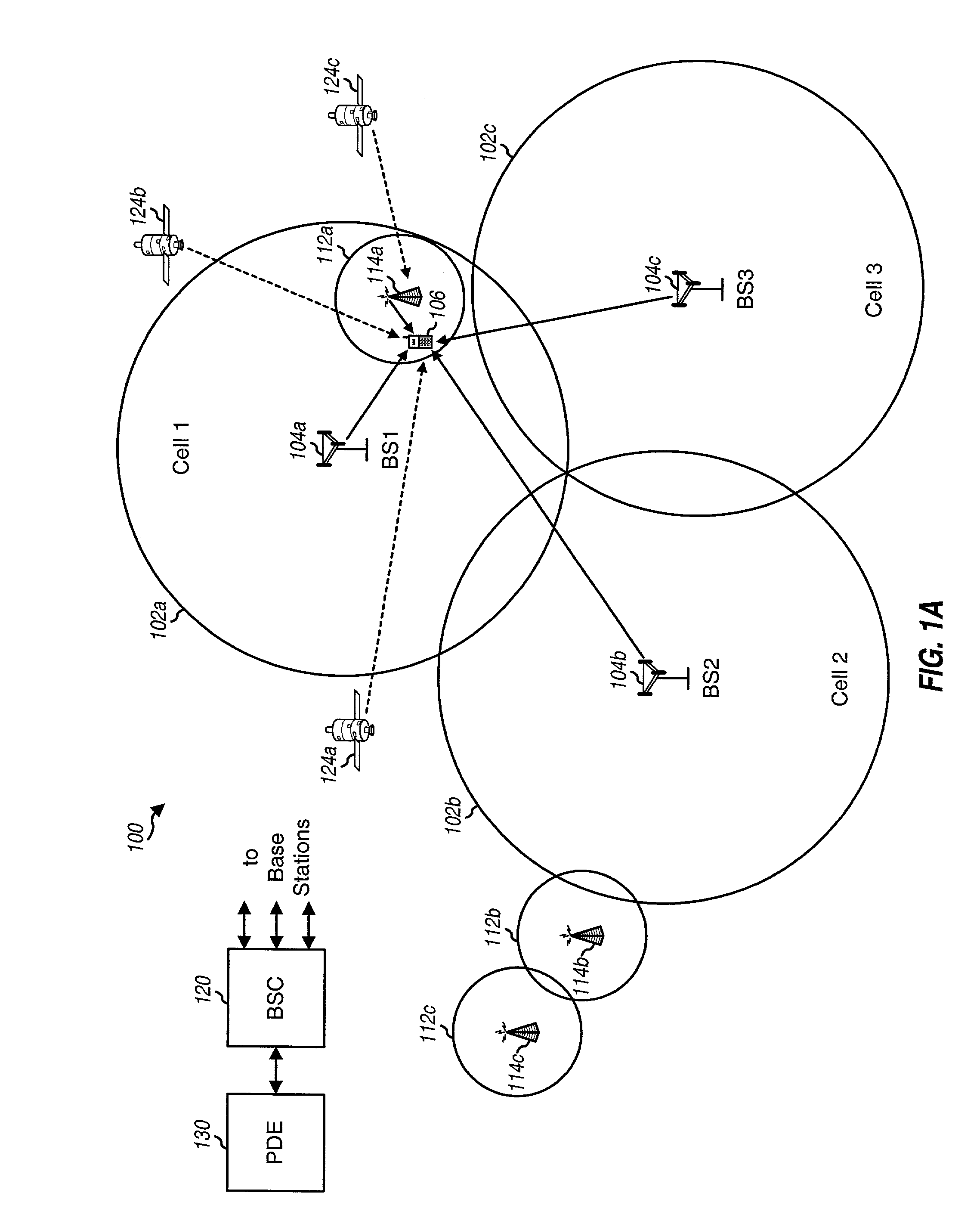 Method and apparatus for estimating the position of a terminal based on identification codes for transmission sources