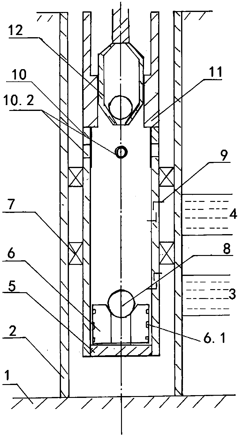 Layered oil recovery device for petroleum deformation sleeve pipe well