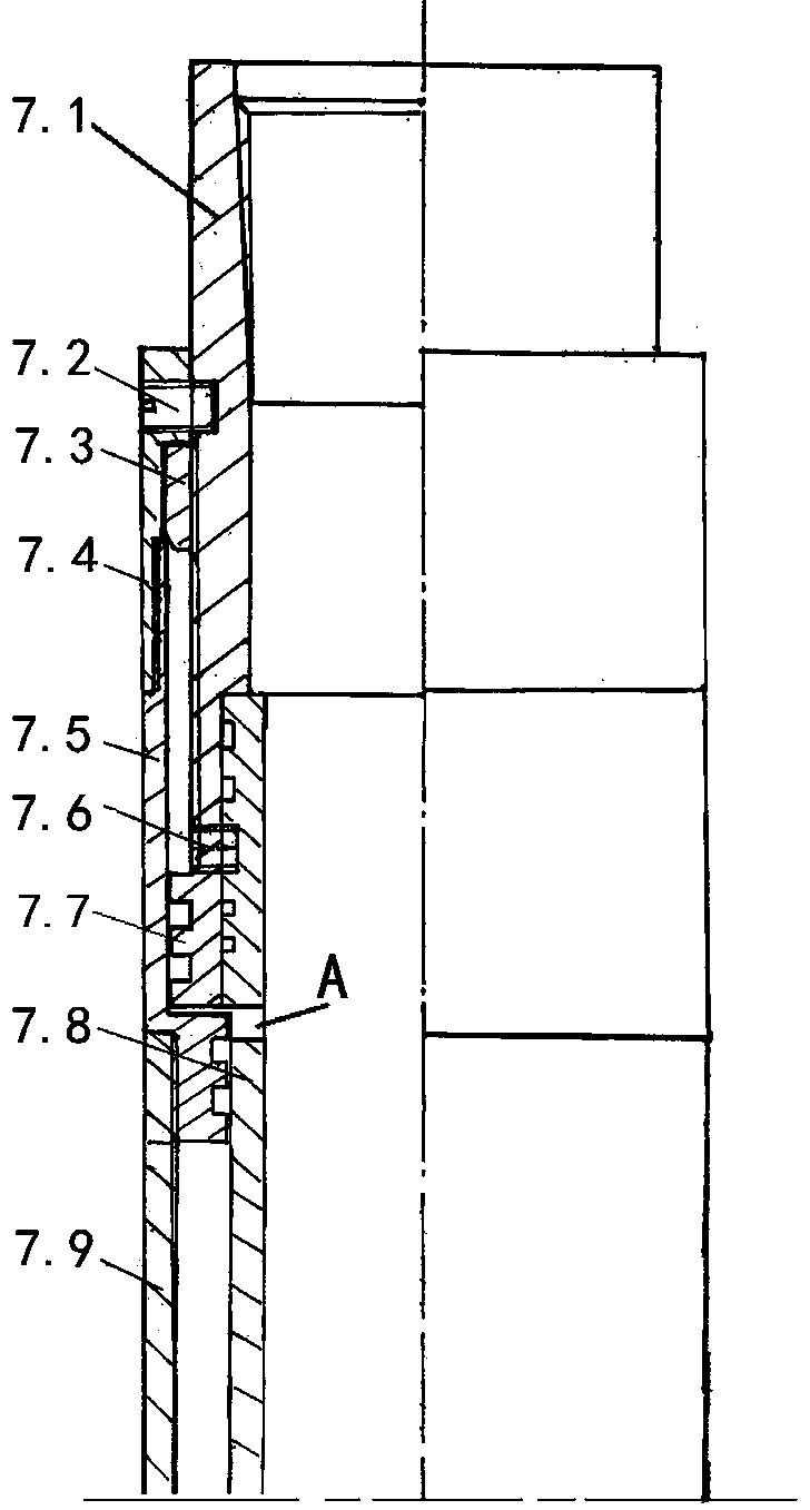 Layered oil recovery device for petroleum deformation sleeve pipe well