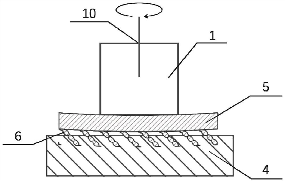 Method and device for friction spot welding of titanium alloy/ultra-high molecular weight polyethylene overlap