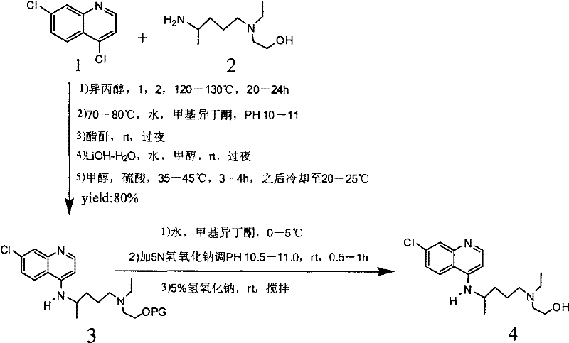 Industrial preparation method of hydroxychloroquine sulfate