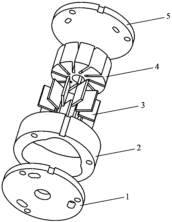 Three-cavity sliding-vane-type vacuum pump