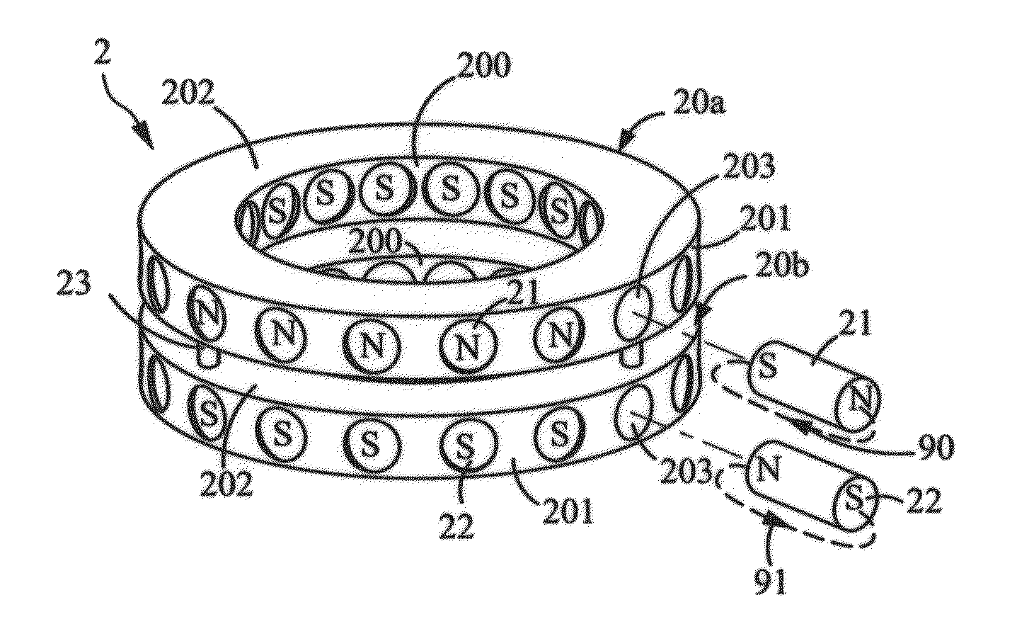 Magnetic modue of electron cyclotron resonance and electron cyclotron resonance apparatus using the same