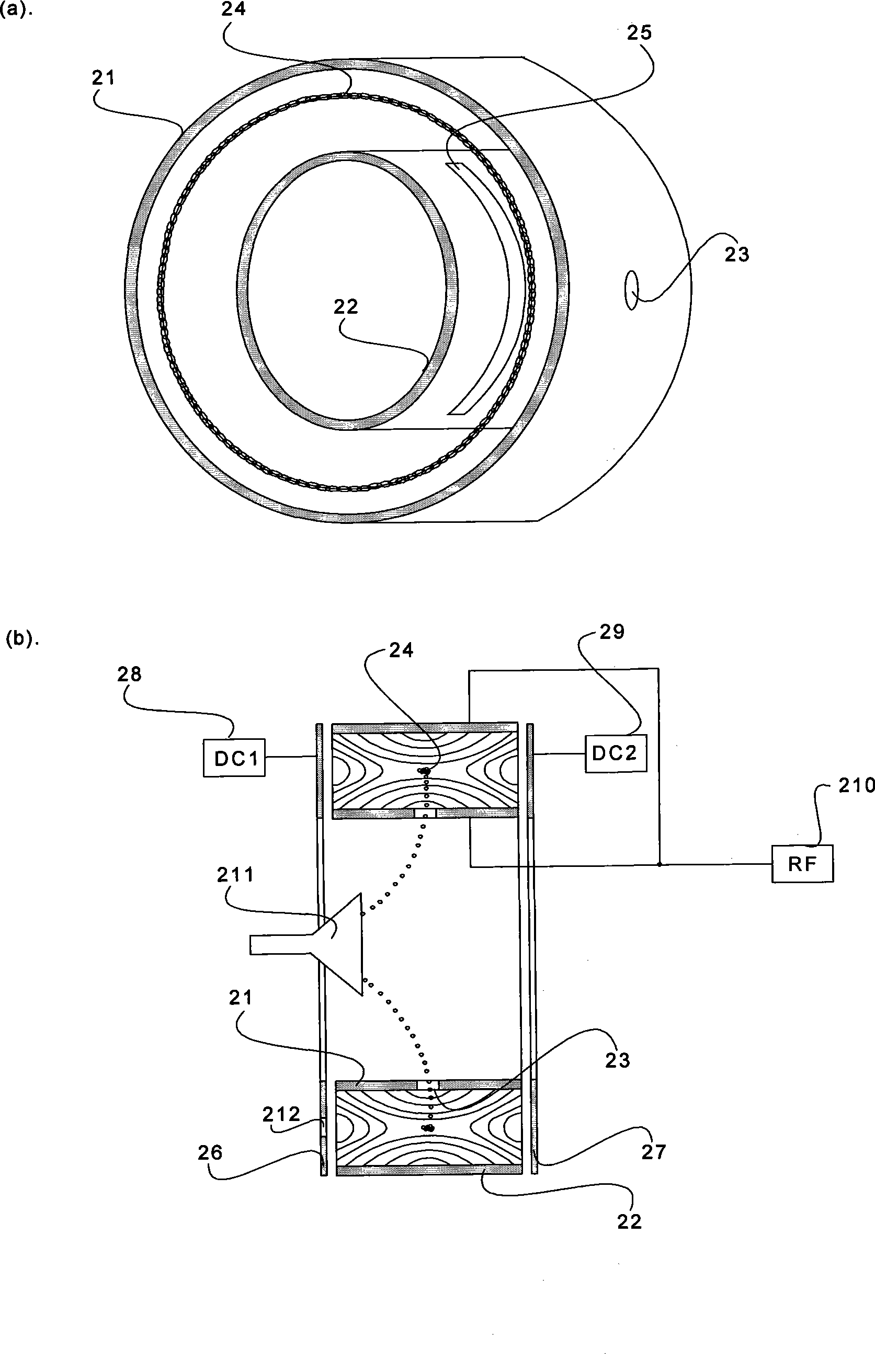 Annular tube shaped electrode ion trap