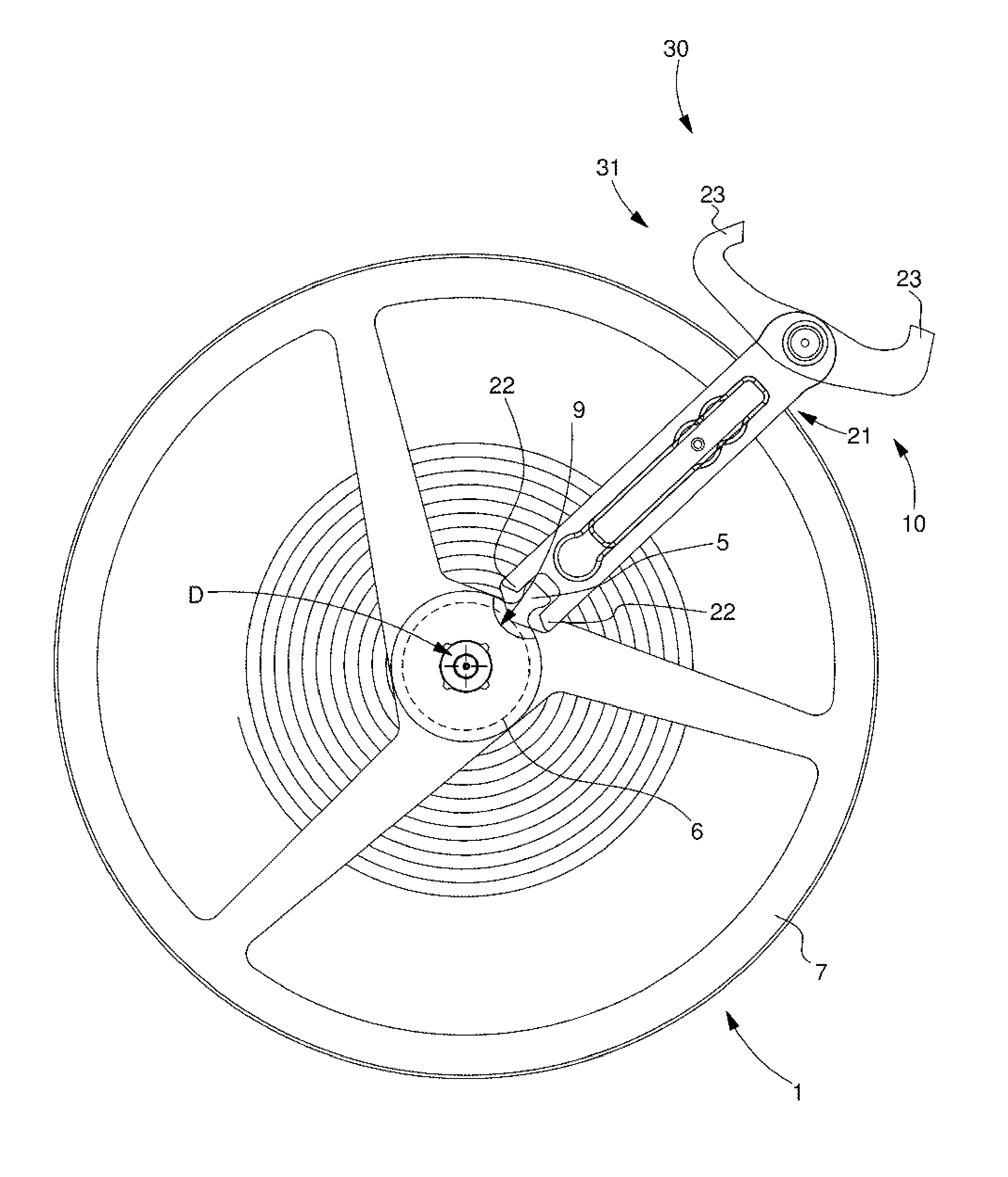 Timepiece assembly with overmoulded wheel sets