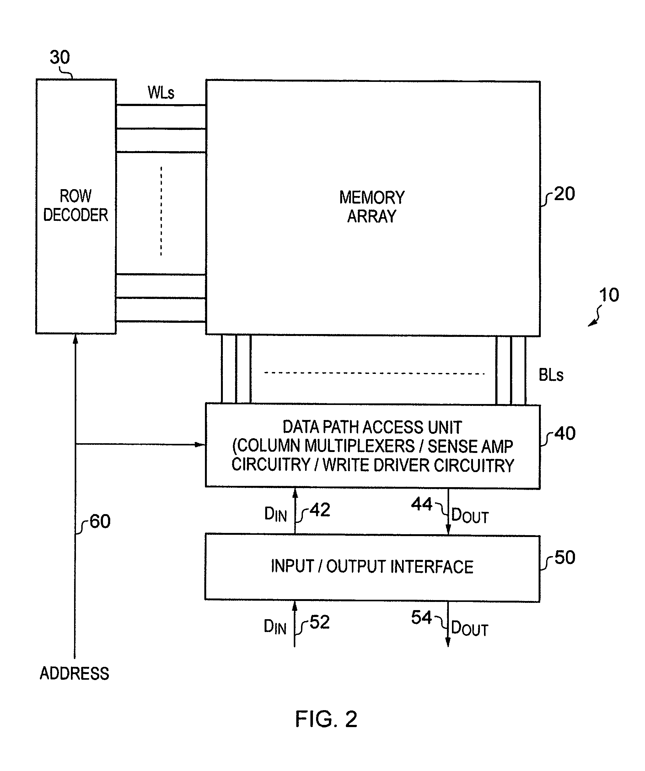 Memory device and method of operating such a memory device