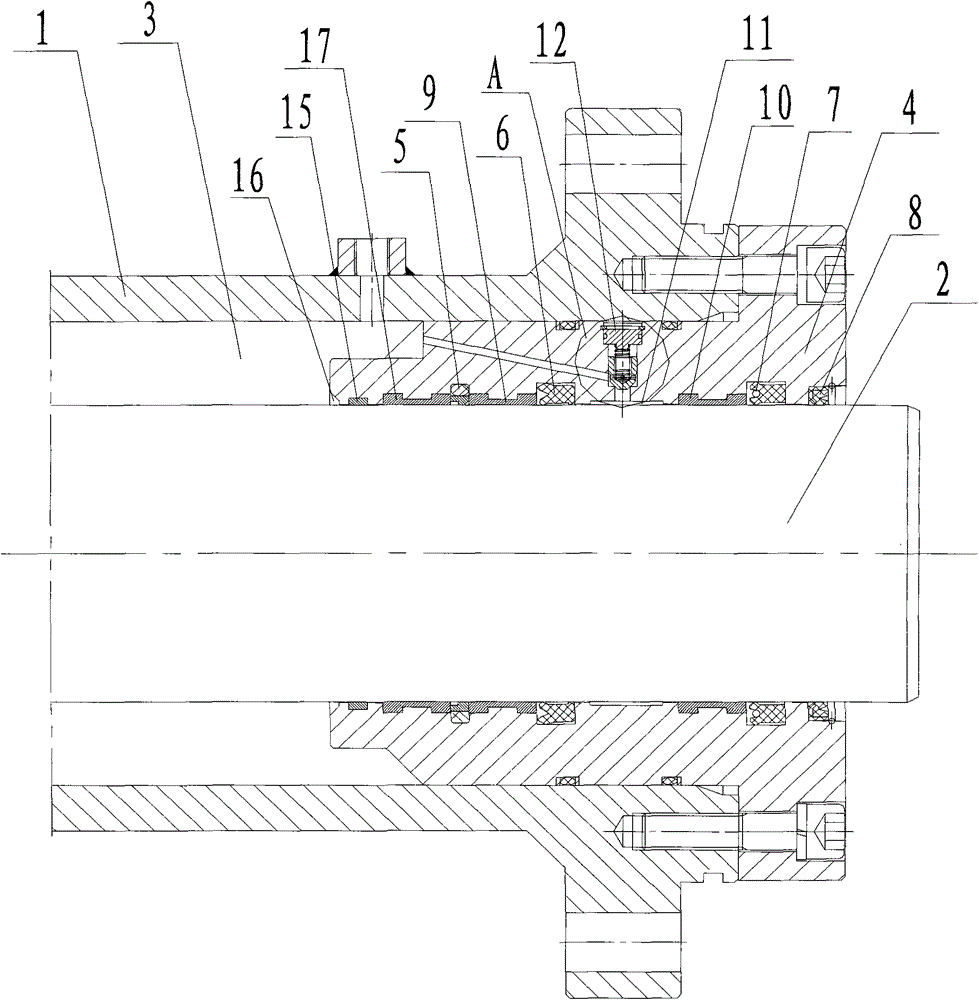 Sealing structure for pumping oil cylinder rod
