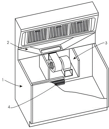 Suction and exhaust device and integrated cooker adopting the device