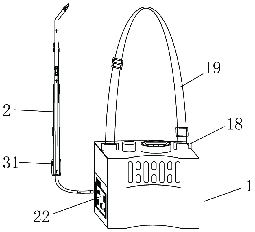 An electric powder spraying device