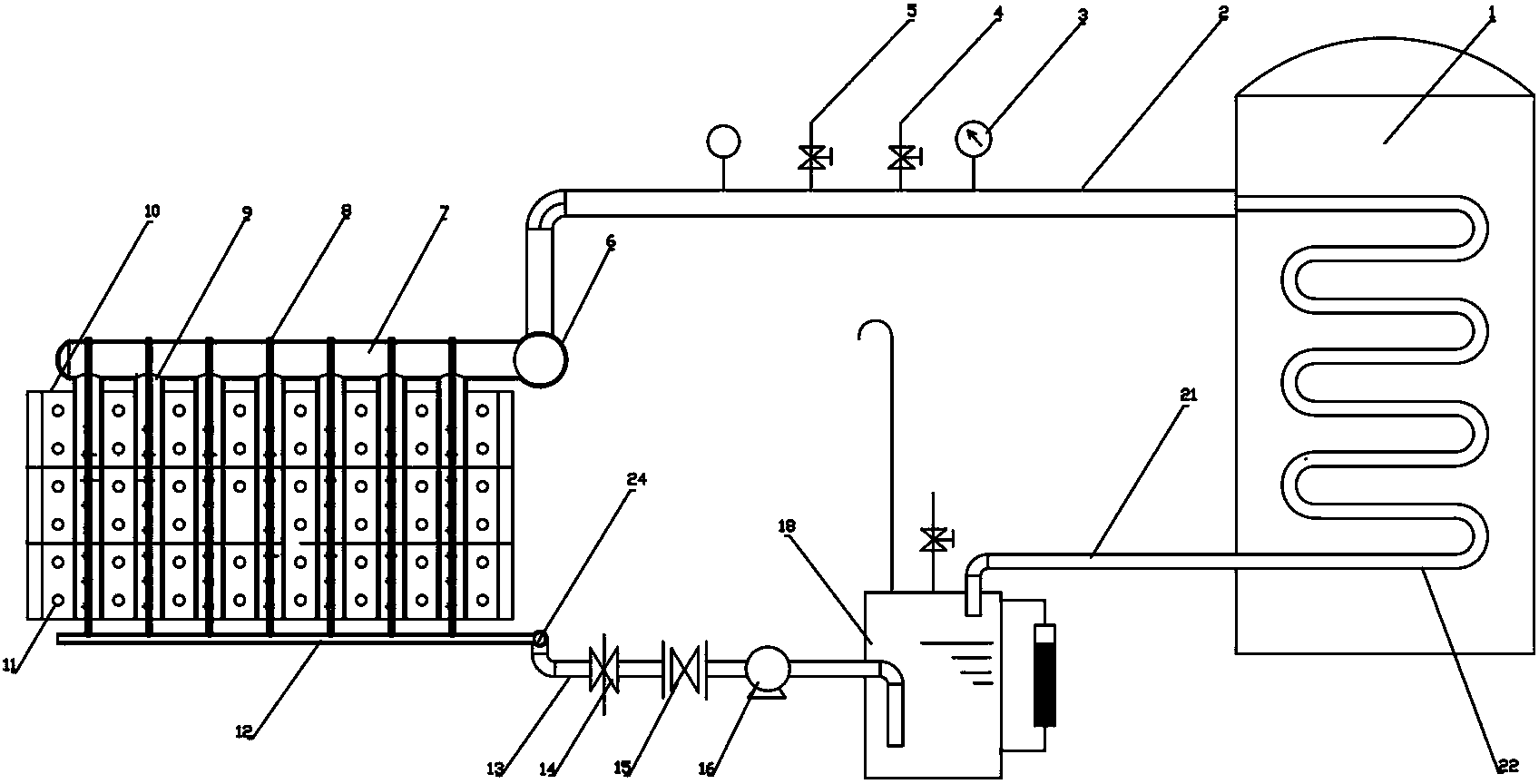 Evaporating pipe and evaporating pipe type heat storage boiler heat exchange system