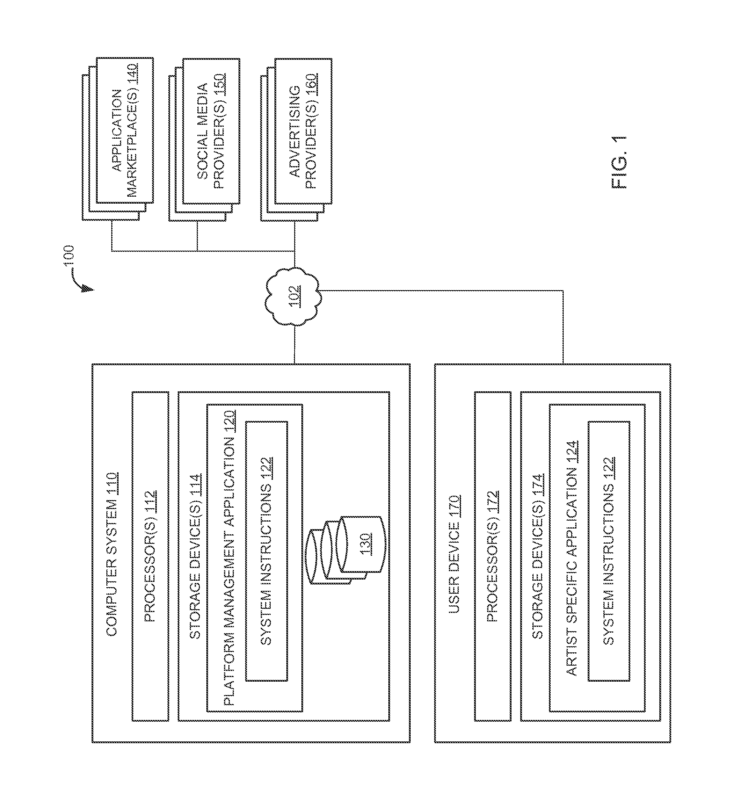 System and method for facilitating cross-application functionality among artist specific client applications