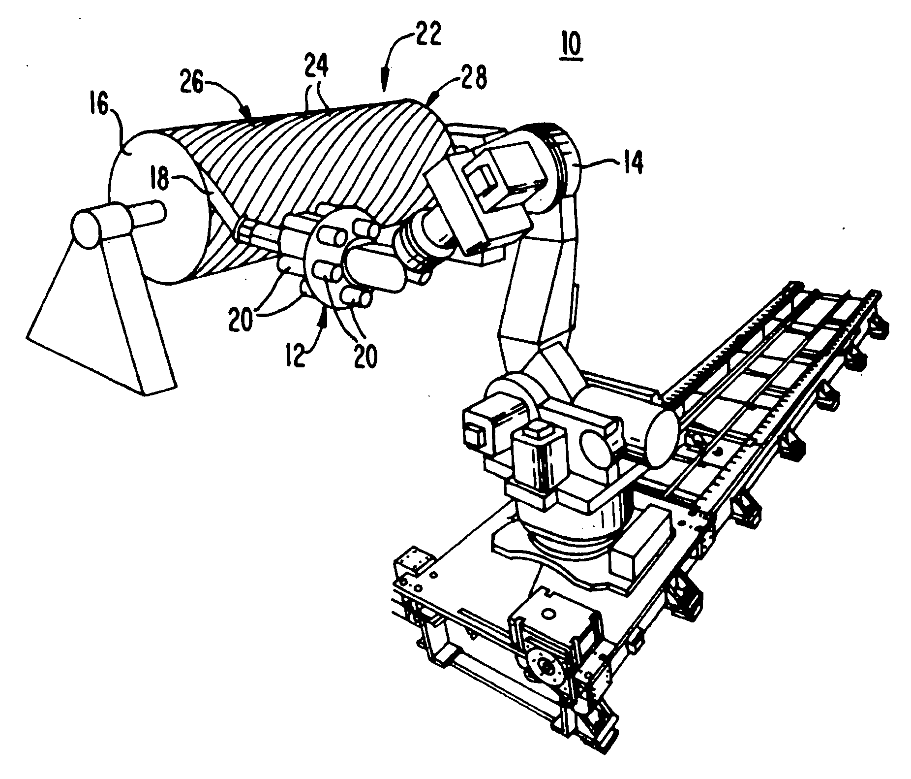 Tow width adaptable placement head device and method