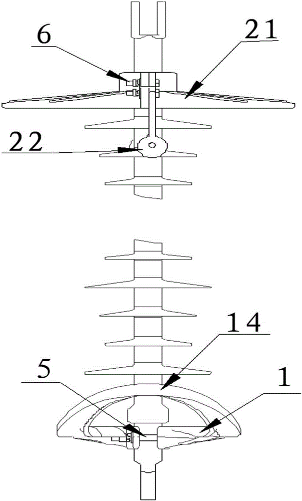 A discharge gap device with pressure equalizing ring