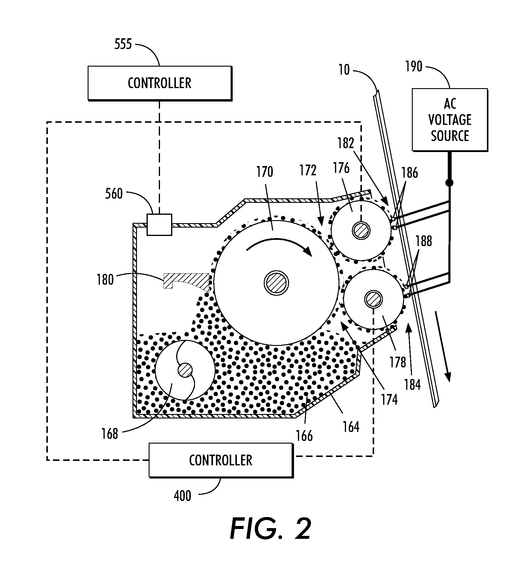 Methods, apparatus and systems to control the tribo-electric charge of a toner material associated with a printing development system
