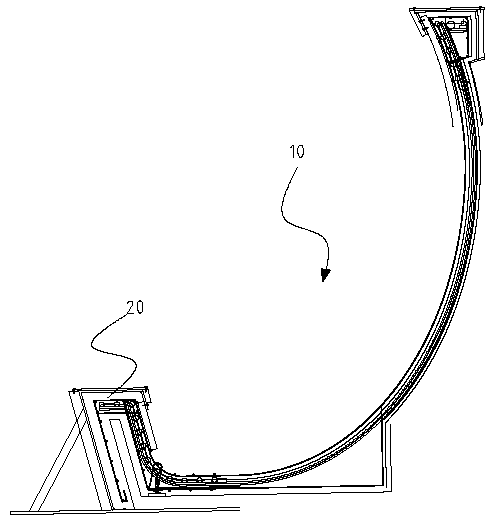 The support device, support and removal method of cornice formwork under the track