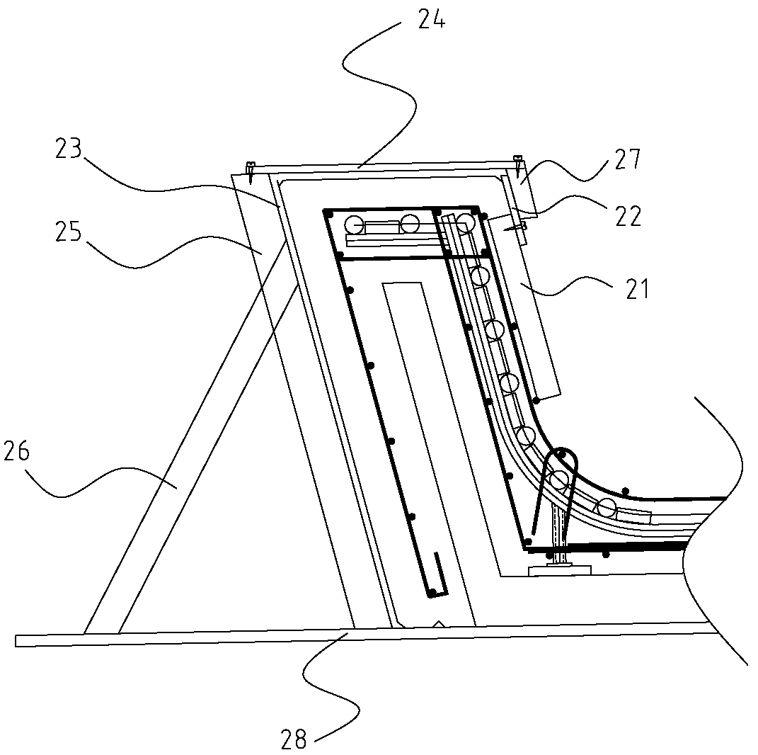 The support device, support and removal method of cornice formwork under the track