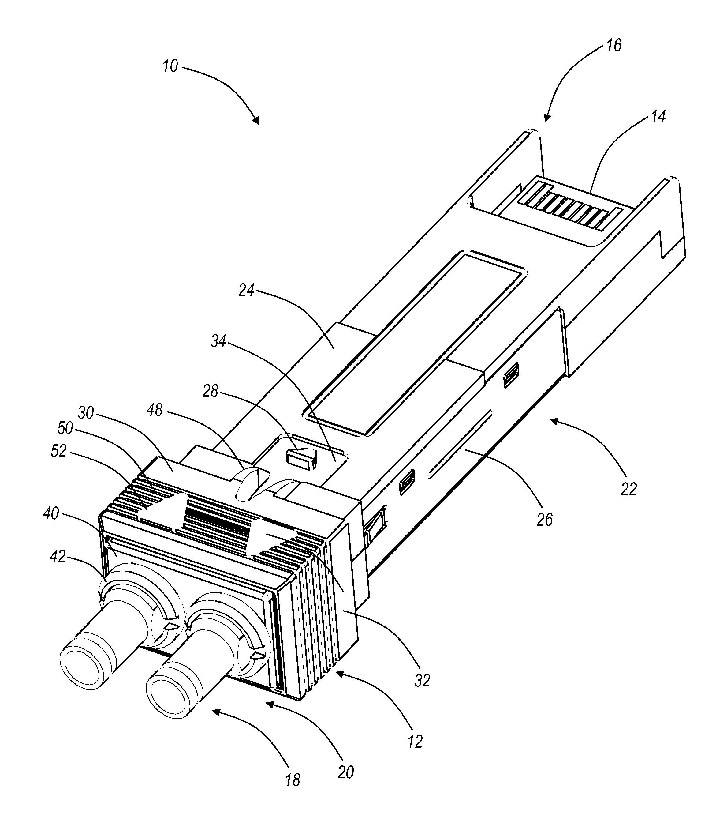 Ejector apparatus and associated assembly method for pluggable transceivers
