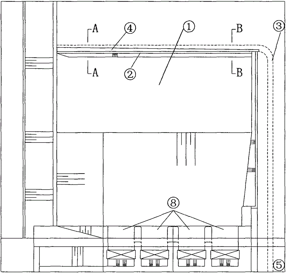 A sand discharge method for the water inlet of a low-head riverbed-type pivotal power station