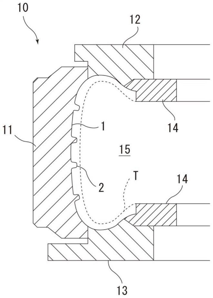 Tire curing mold, tire manufacturing method, and pneumatic tire