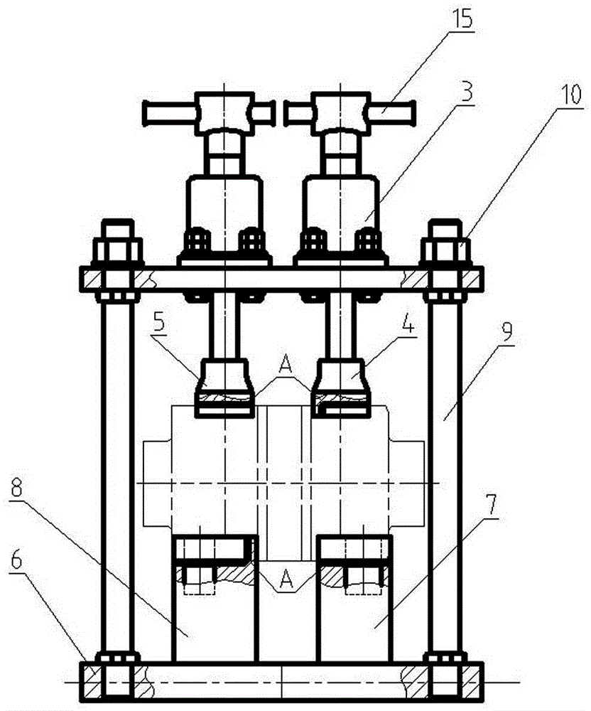 Integrated fixture for cooling turbine test