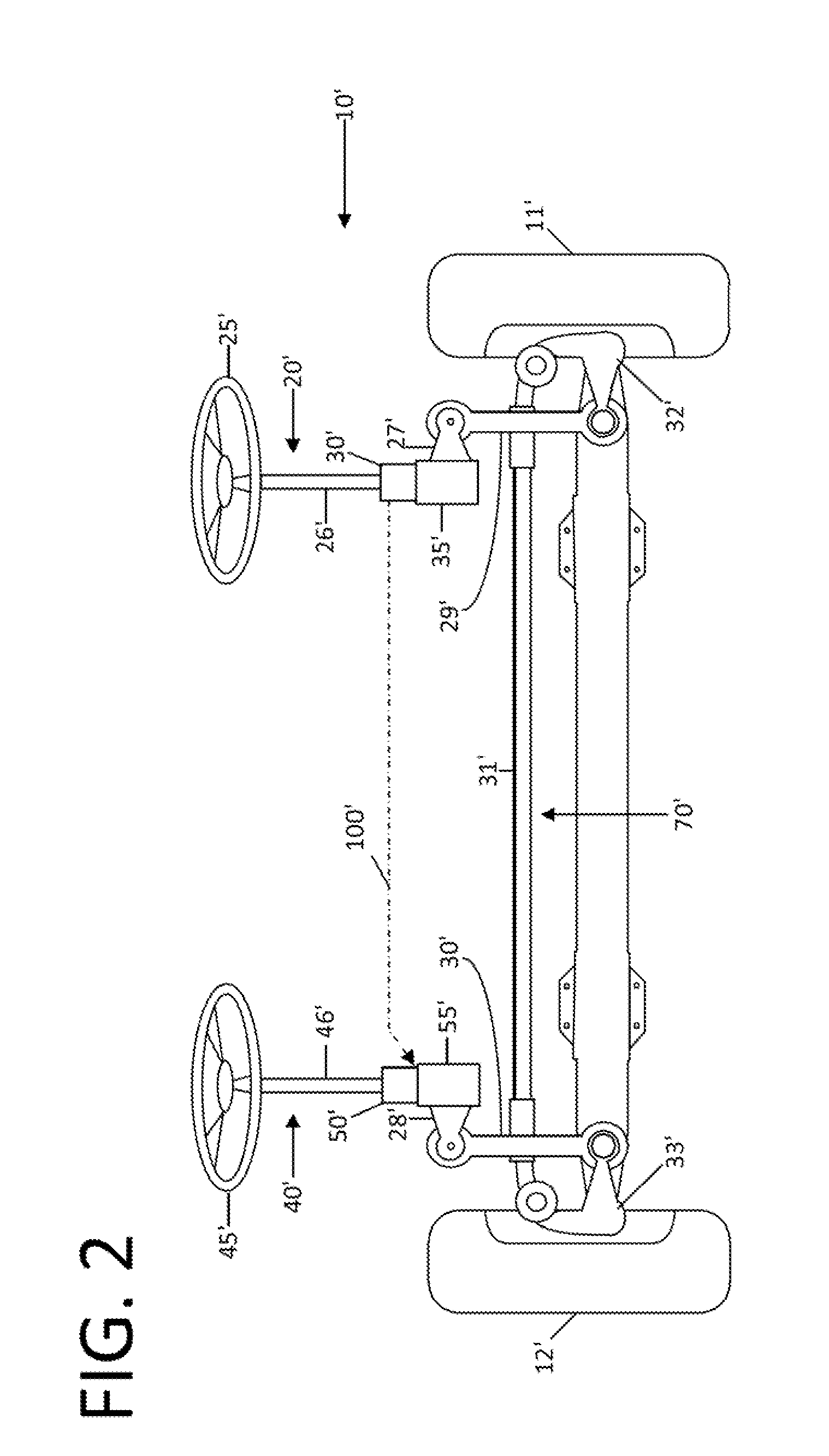 Dual steering system for a vehicle