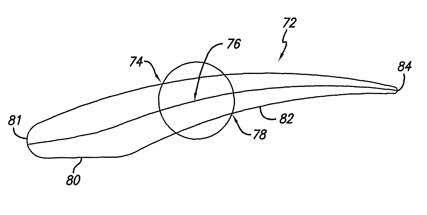 Cambered vane for use in turbochargers