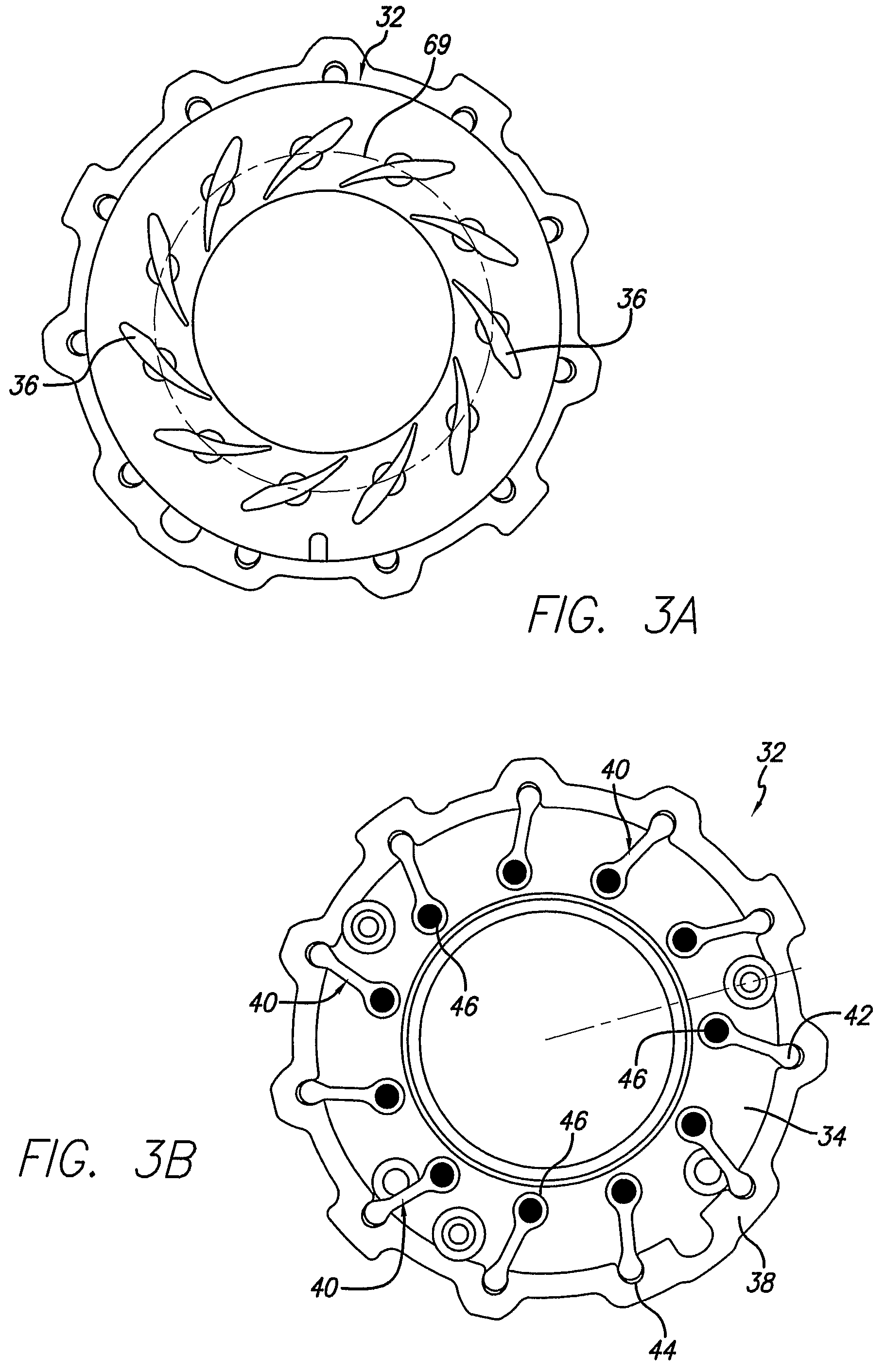Cambered vane for use in turbochargers