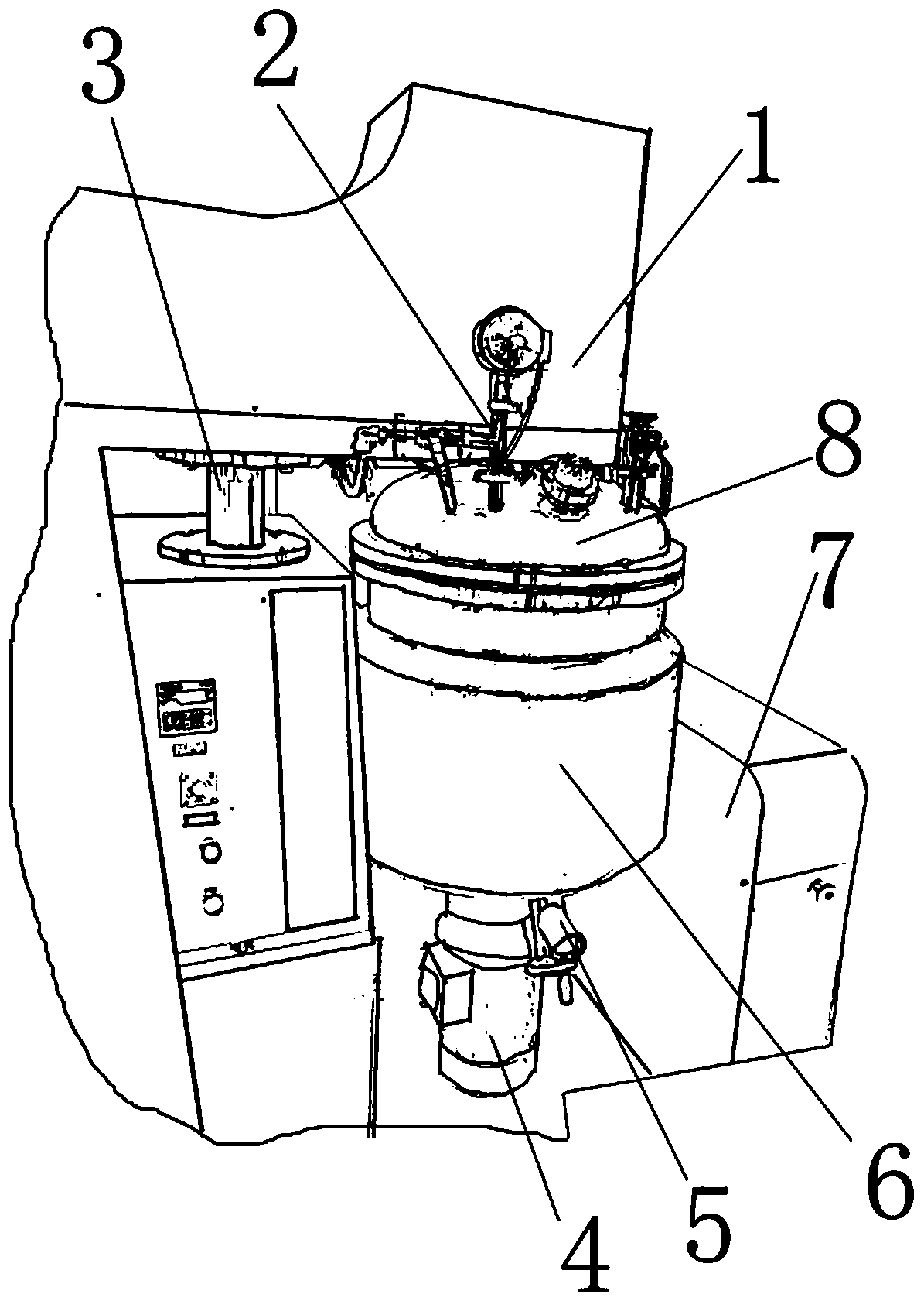 Vertical pneumatic filling device and using method thereof