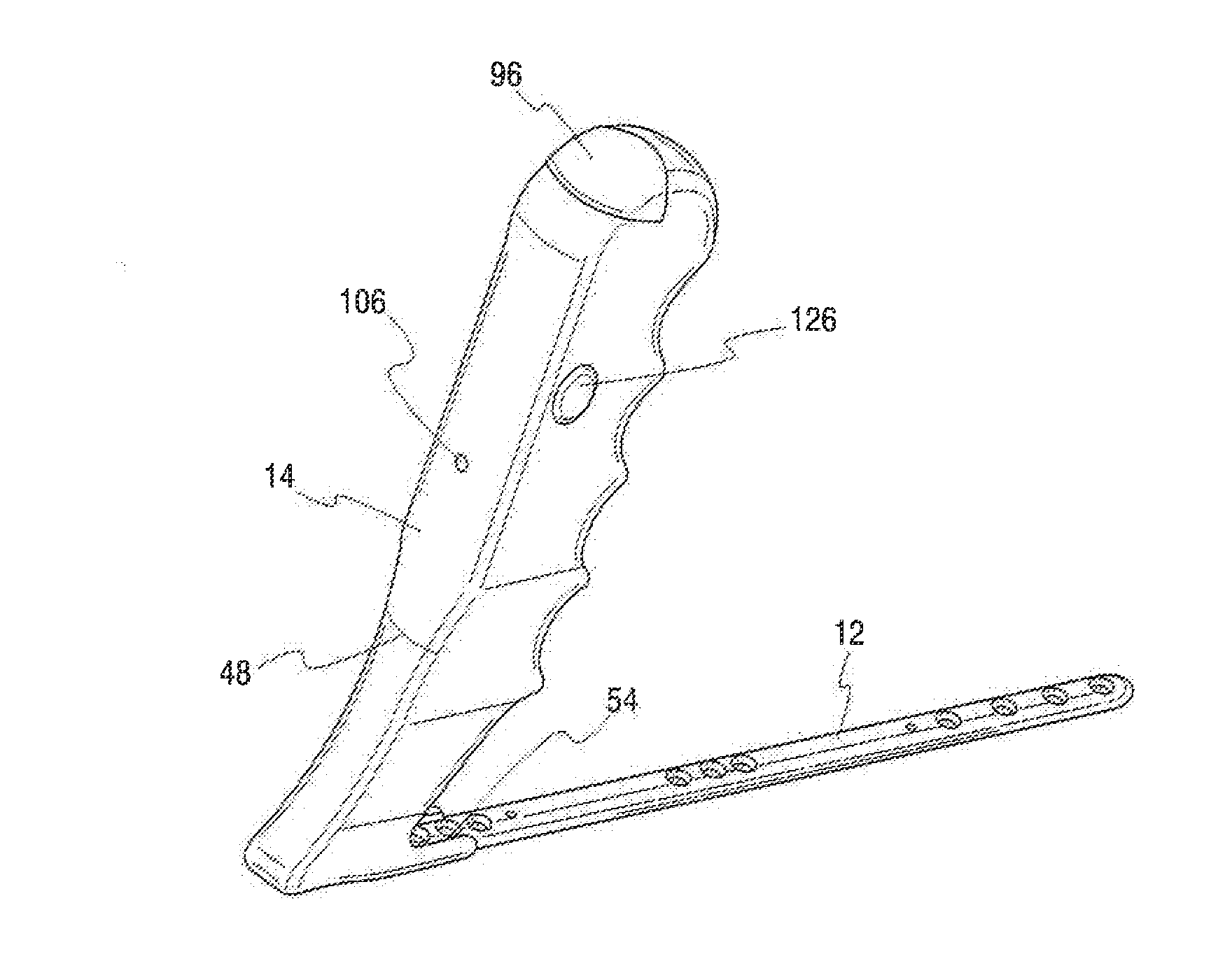 Method of securing a plate to a bone at a fracture site utilizing a detachable inserter