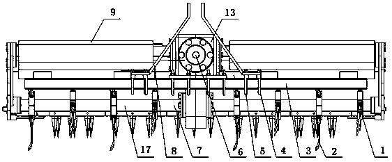 Pseudo-ginseng ploughing rotary tillage raker